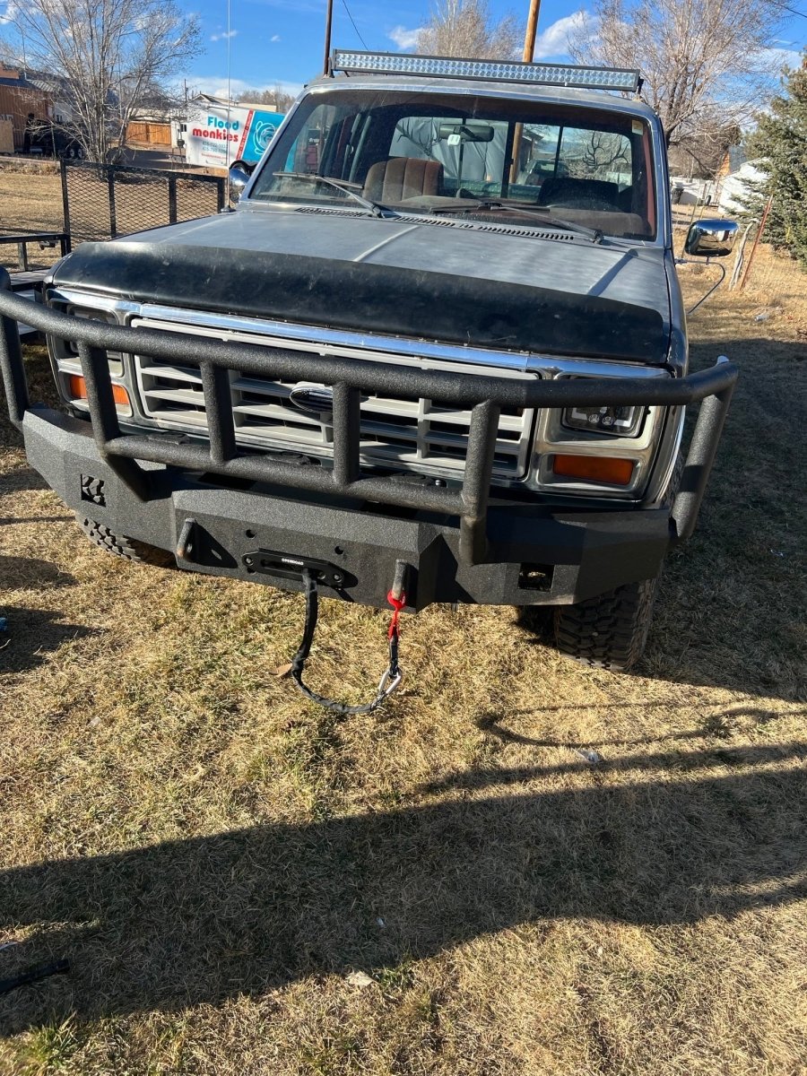 1980 - 1986 Ford F150 Front Bumper - Iron Bull BumpersFRONT IRON BUMPER