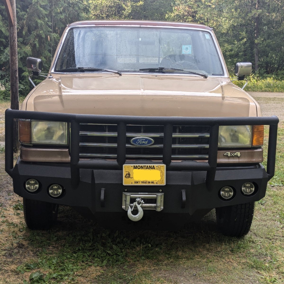 1987 - 1991 Ford F150 Front Bumper - Iron Bull BumpersFRONT IRON BUMPER