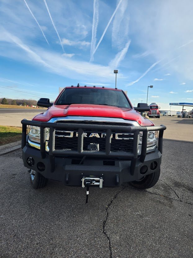 2019 - 2024 RAM 2500/3500 Front Bumper | Parking Sensor Cutouts Available - Iron Bull BumpersFRONT IRON BUMPER