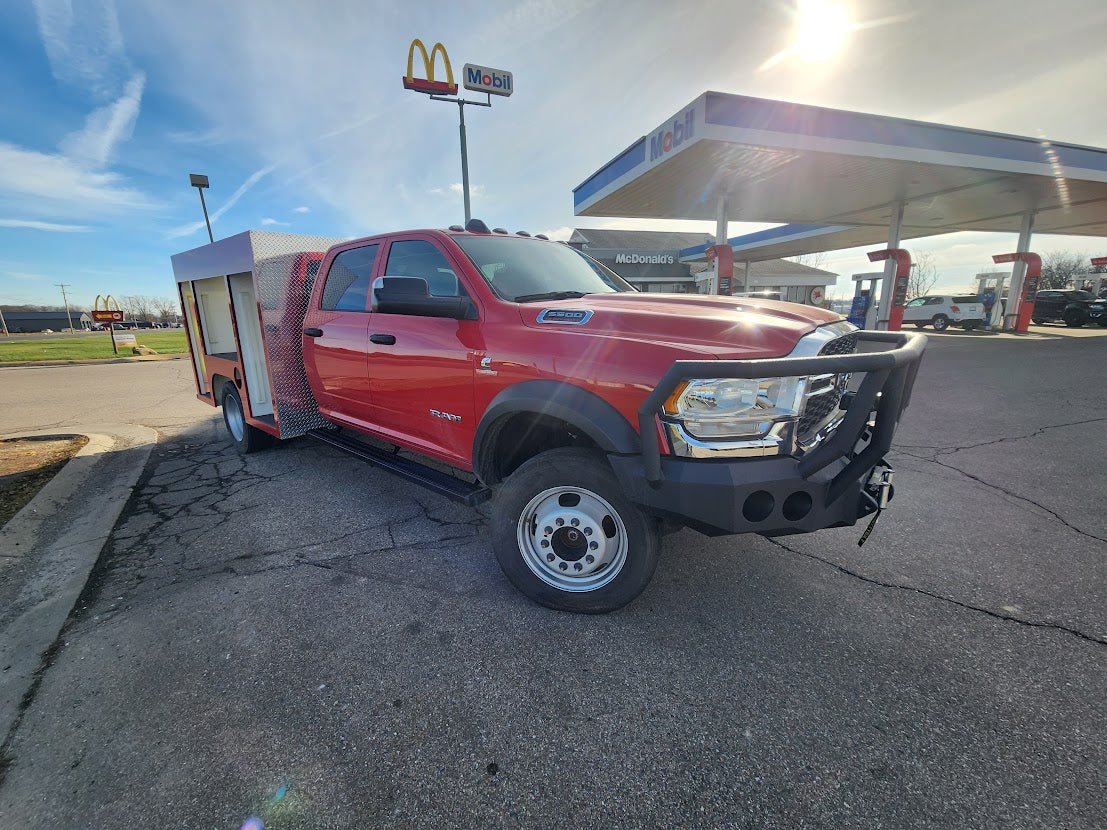 2019 - 2024 RAM 2500/3500 Front Bumper | Parking Sensor Cutouts Available - Iron Bull BumpersFRONT IRON BUMPER