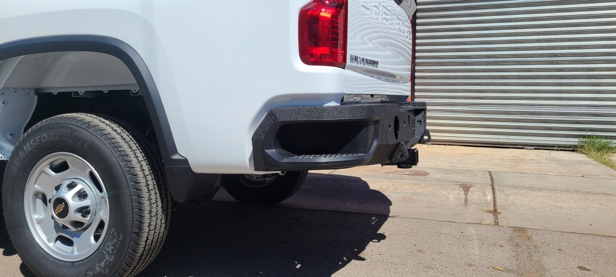 2020-2025 Chevrolet Silverado 2500/3500 Rear Bumper | Parking Sensor Cutouts Available - Iron Bull BumpersREAR IRON BUMPER