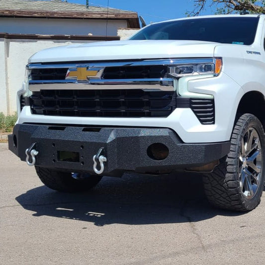 2022 - 2025 Chevrolet Silverado 1500 Front Bumper | Parking Sensor Cutouts Available - Iron Bull BumpersFRONT IRON BUMPER