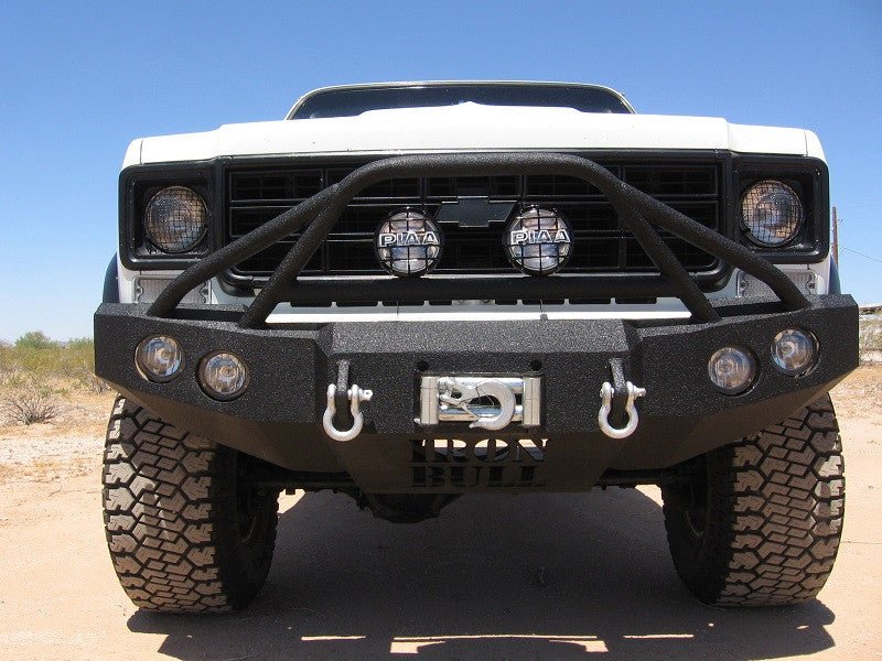 1973-1980 Chevrolet Blazer Front Bumper - Iron Bull BumpersFRONT IRON BUMPER