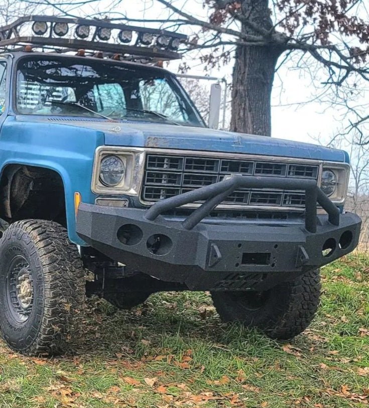 1973-1980 Chevrolet Silverado 1500 Front Bumper - Iron Bull BumpersFRONT IRON BUMPER