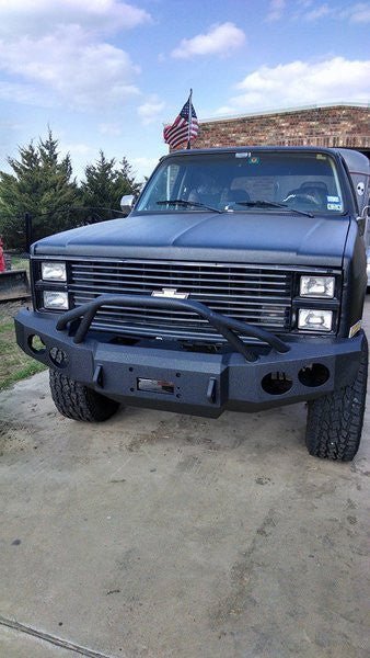 1981-1987 Chevrolet C10/C20 K10/K20 Front Bumper - Iron Bull BumpersFRONT IRON BUMPER