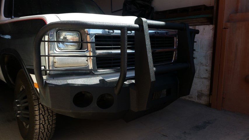 1981-1993 Dodge W150/D150 Front Bumper - Iron Bull BumpersFRONT IRON BUMPER