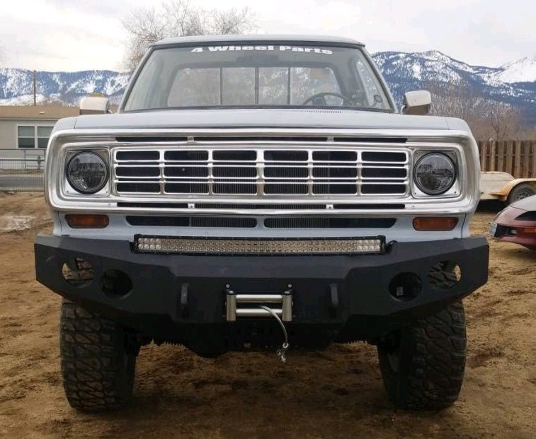 1981-1993 Dodge W150/D150 Front Bumper - Iron Bull BumpersFRONT IRON BUMPER