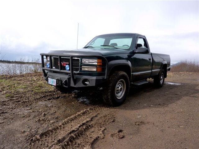 1988-2000 GMC Sierra 2500/3500 Front Bumper - Iron Bull BumpersFRONT IRON BUMPER