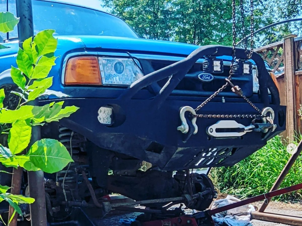 1993-1997 Ford Ranger Front Bumper - Iron Bull BumpersFRONT IRON BUMPER