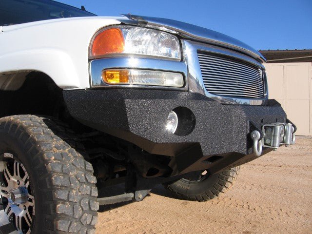 1999-2002 GMC Sierra 1500 Front Bumper (5 OR 6 LUG ONLY) - Iron Bull BumpersFRONT IRON BUMPER