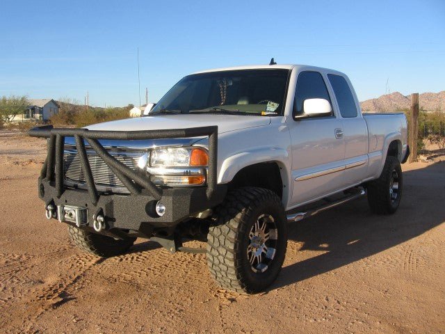 1999-2002 GMC Sierra 1500 Front Bumper (5 OR 6 LUG ONLY) - Iron Bull BumpersFRONT IRON BUMPER