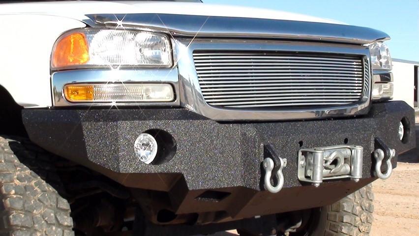 1999-2002 GMC Sierra 1500 Front Bumper (5 OR 6 LUG ONLY) - Iron Bull BumpersFRONT IRON BUMPER