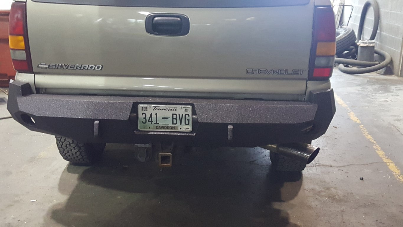 1999-2007 Chevrolet Silverado 1500/2500/3500 Rear Bumper - Iron Bull BumpersREAR IRON BUMPER