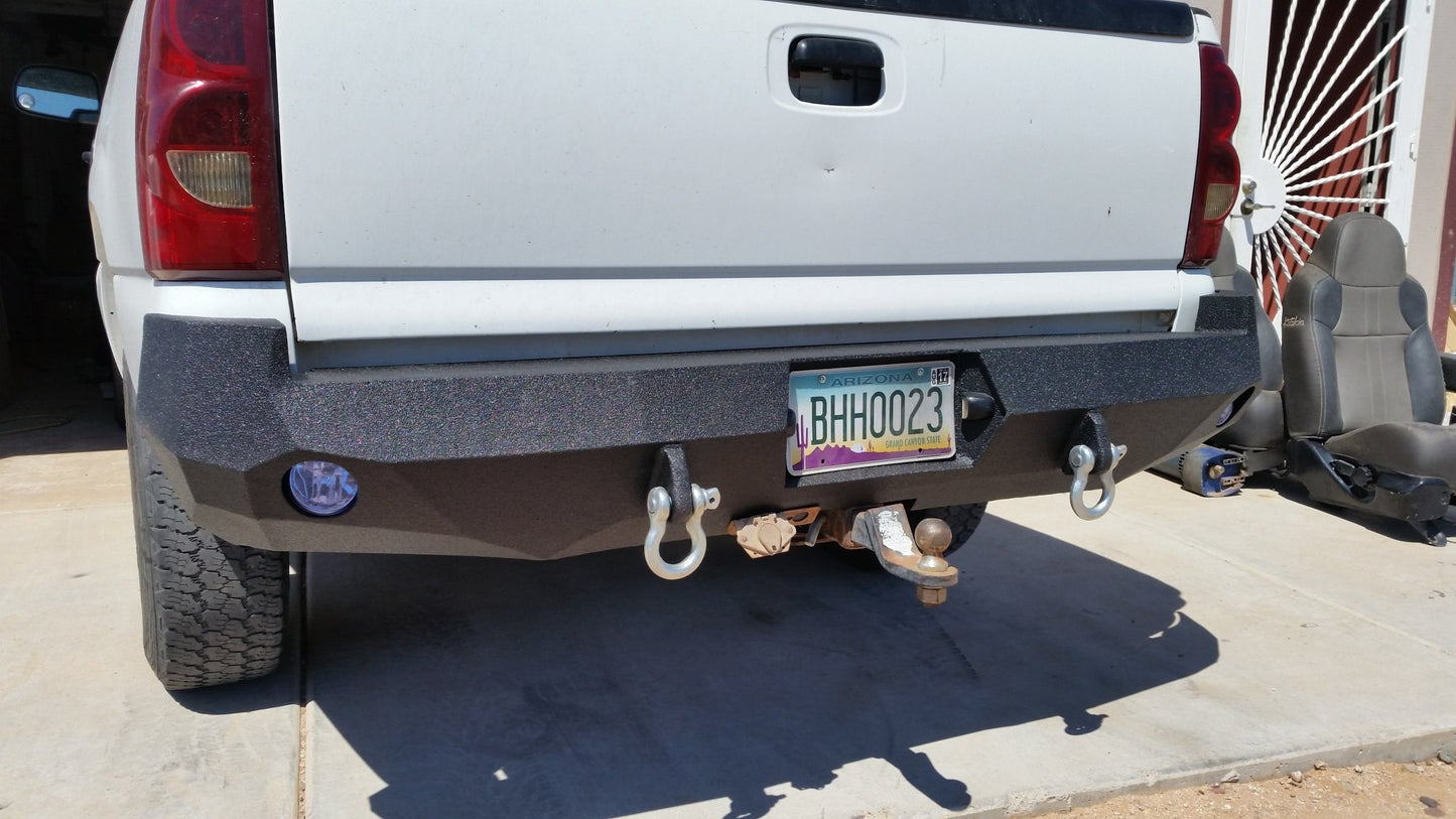 1999-2007 Chevrolet Silverado 1500/2500/3500 Rear Bumper - Iron Bull BumpersREAR IRON BUMPER