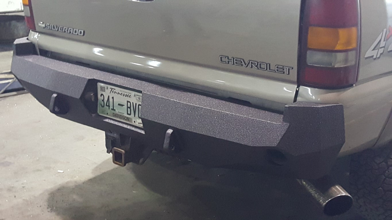 1999-2007 Chevrolet Silverado 1500/2500/3500 Rear Bumper - Iron Bull BumpersREAR IRON BUMPER