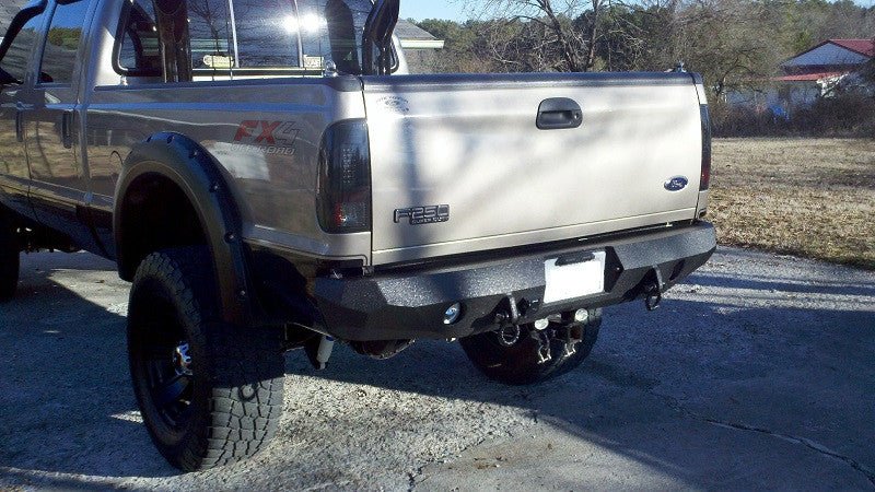 1999-2016 Ford F250/350 Rear Bumper | Parking Sensor Cutouts Available - Iron Bull BumpersREAR IRON BUMPER