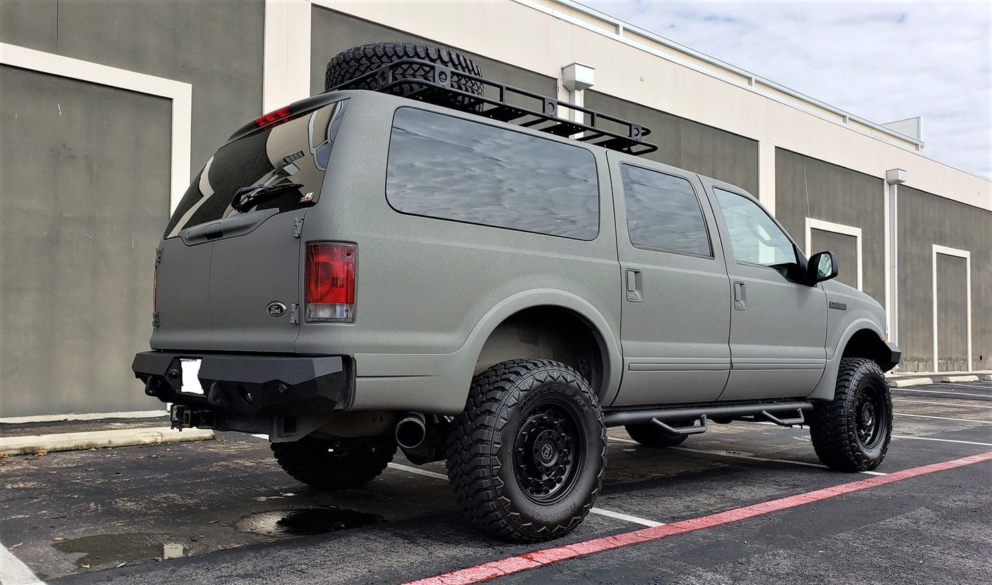 2000-2005 Ford Excursion Rear Bumper | Parking Sensor Cutouts Available - Iron Bull BumpersREAR IRON BUMPER