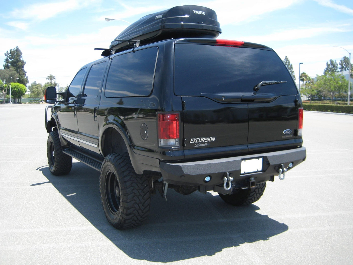 2000-2005 Ford Excursion Rear Bumper | Parking Sensor Cutouts Available - Iron Bull BumpersREAR IRON BUMPER