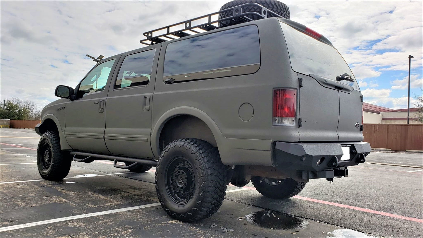2000-2005 Ford Excursion Rear Bumper | Parking Sensor Cutouts Available - Iron Bull BumpersREAR IRON BUMPER