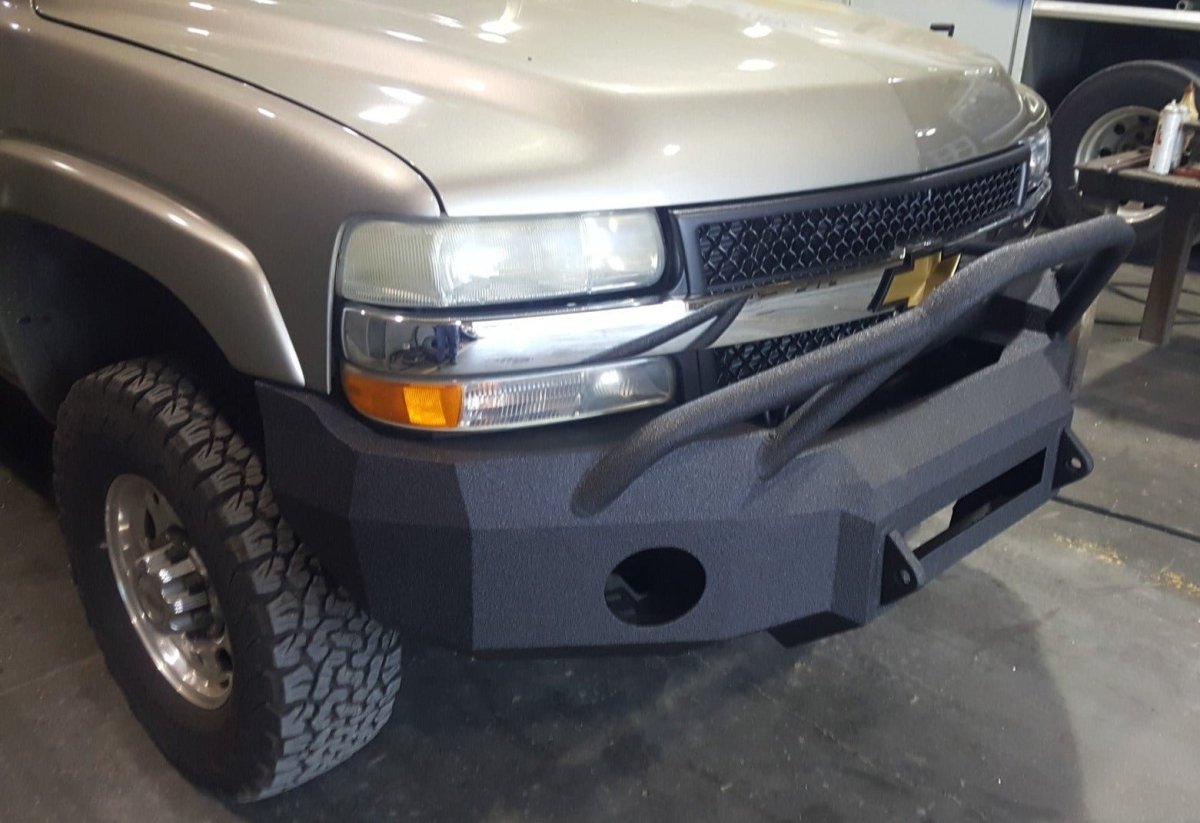 2001-2006 Chevrolet Tahoe 2500 Front Bumper (8 LUG ONLY) - Iron Bull BumpersFRONT IRON BUMPER