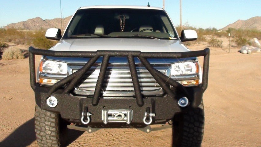 2001-2006 GMC Yukon/Yukon XL (Non-Denali) Front Bumper (5 or 6 Lug Only) - Iron Bull BumpersFRONT IRON BUMPER