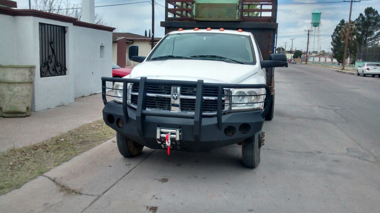 2006-2009 Dodge 4500/5500 Front Bumper With Fender Flare Adapters - Iron Bull BumpersFRONT IRON BUMPER