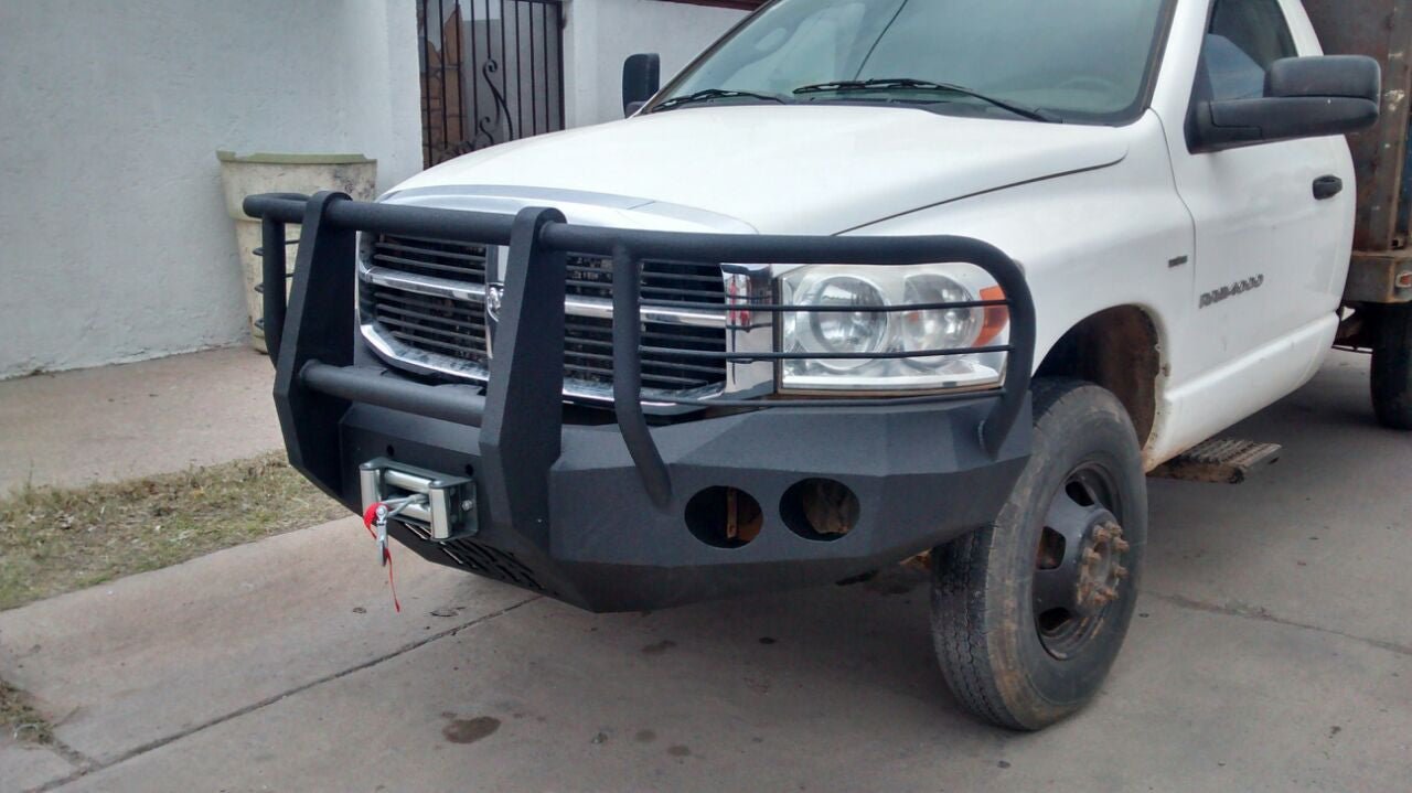 2006-2009 Dodge 4500/5500 Front Bumper With Fender Flare Adapters - Iron Bull BumpersFRONT IRON BUMPER