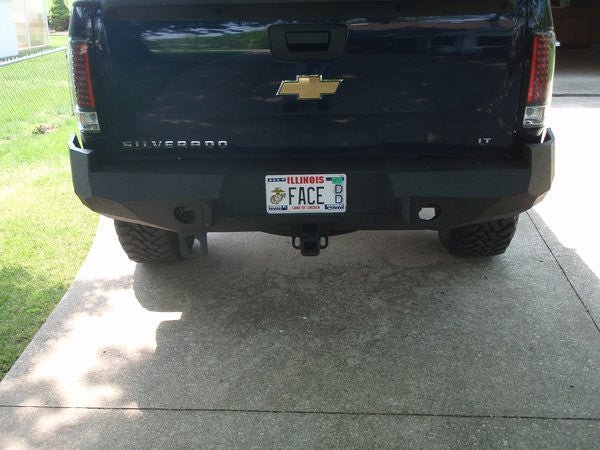 2007-2013 Chevrolet Silverado 1500 Rear Bumper | Parking Sensor Cutouts Available - Iron Bull BumpersREAR IRON BUMPER