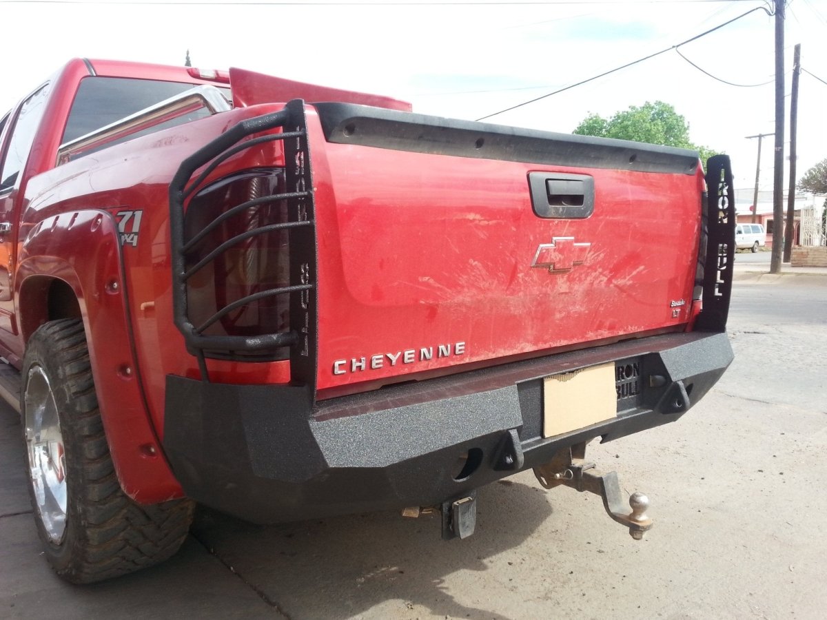 2007-2013 GMC Sierra 1500 Rear Bumper | Parking Sensor Cutouts Available - Iron Bull BumpersREAR IRON BUMPER