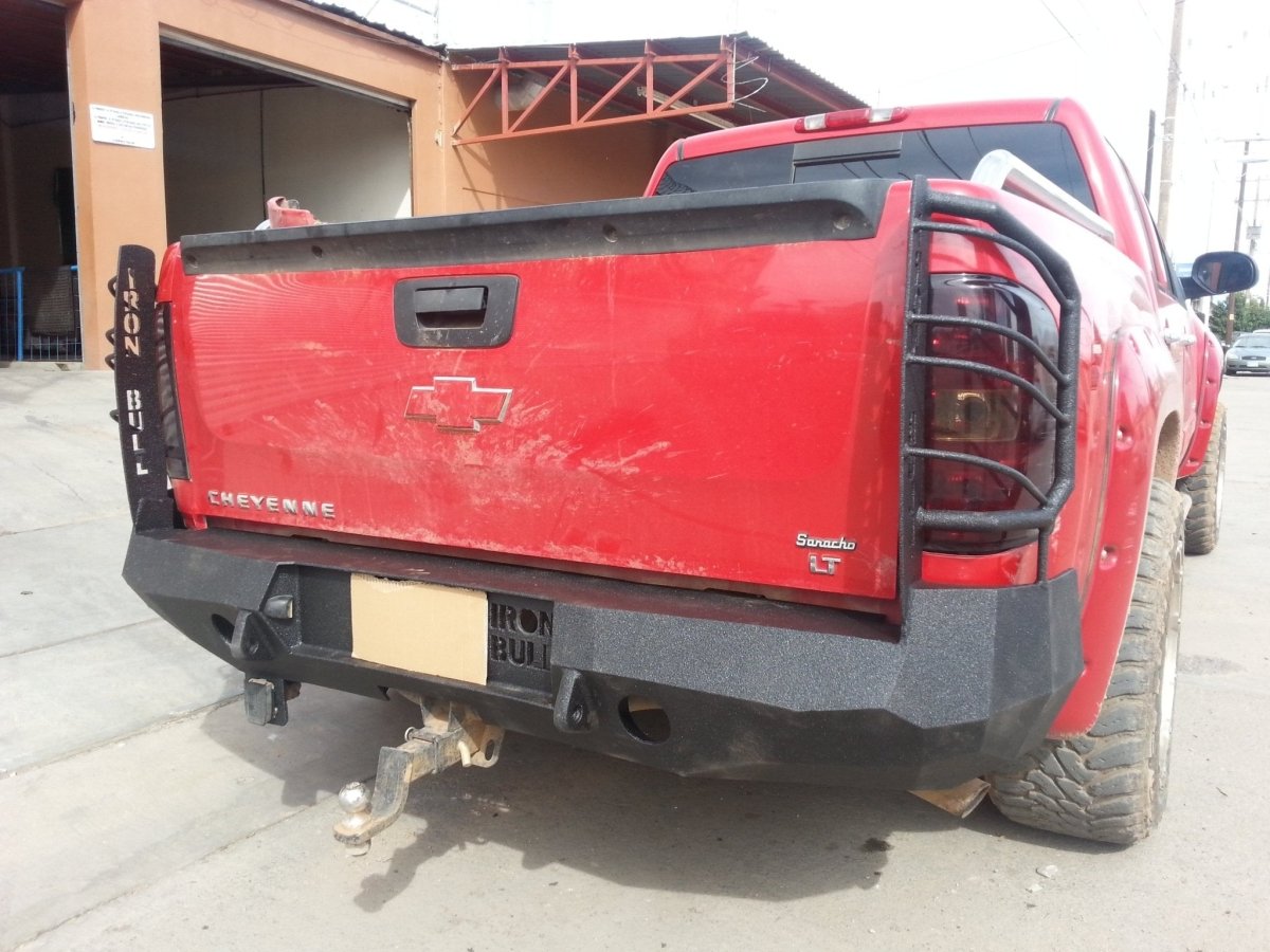 2007-2013 GMC Sierra 1500 Rear Bumper | Parking Sensor Cutouts Available - Iron Bull BumpersREAR IRON BUMPER