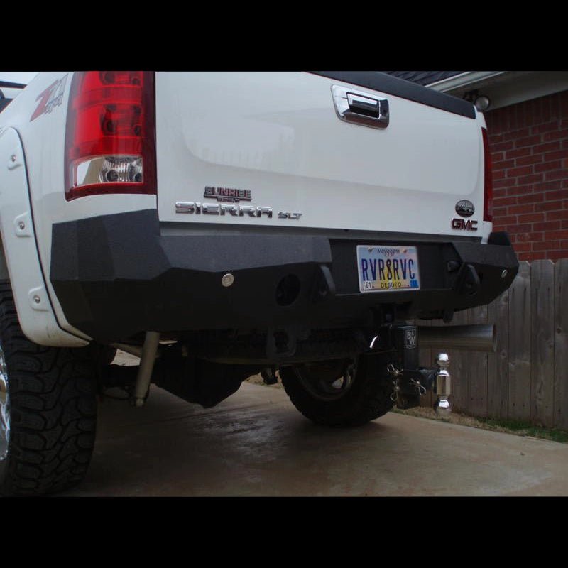 2007-2013 GMC Sierra 1500 Rear Bumper | Parking Sensor Cutouts Available - Iron Bull BumpersREAR IRON BUMPER