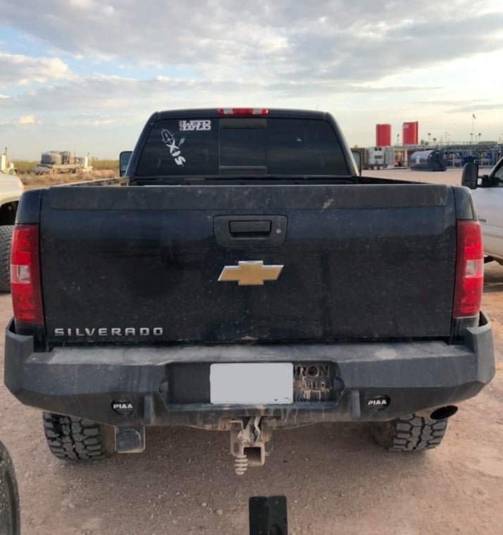 2007-2014 Chevrolet Silverado 2500/3500 Rear Bumper | Parking Sensor Cutouts Available - Iron Bull BumpersREAR IRON BUMPER