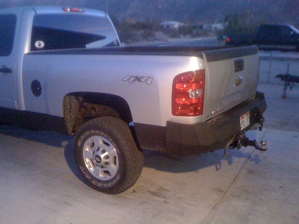 2007-2014 Chevrolet Silverado 2500/3500 Rear Bumper | Parking Sensor Cutouts Available - Iron Bull BumpersREAR IRON BUMPER