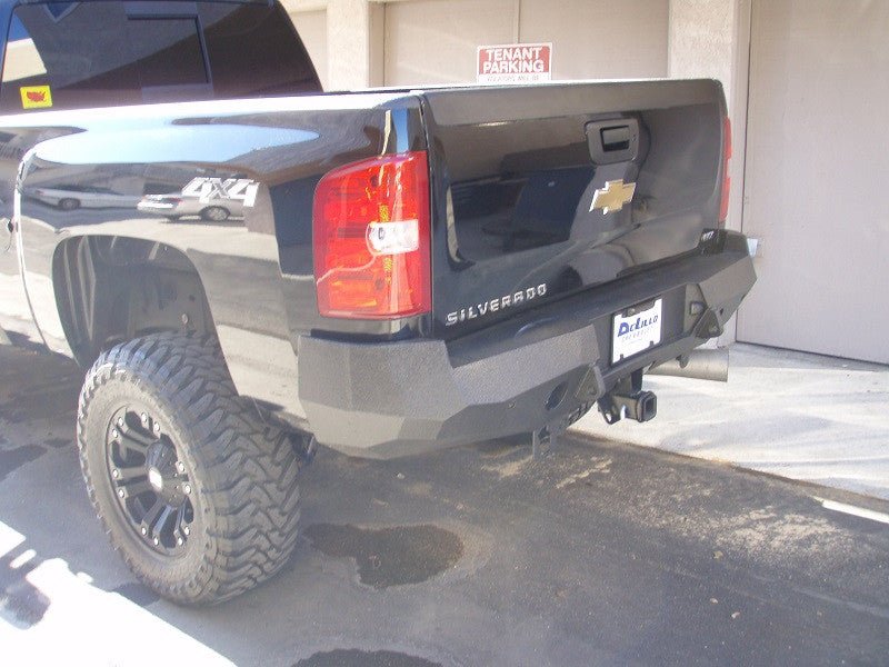 2007-2014 Chevrolet Silverado 2500/3500 Rear Bumper | Parking Sensor Cutouts Available - Iron Bull BumpersREAR IRON BUMPER