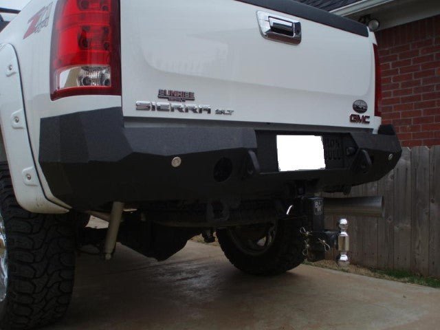 2007-2014 GMC Sierra 2500/3500 Rear Bumper | Parking Sensor Cutouts Available - Iron Bull BumpersREAR IRON BUMPER