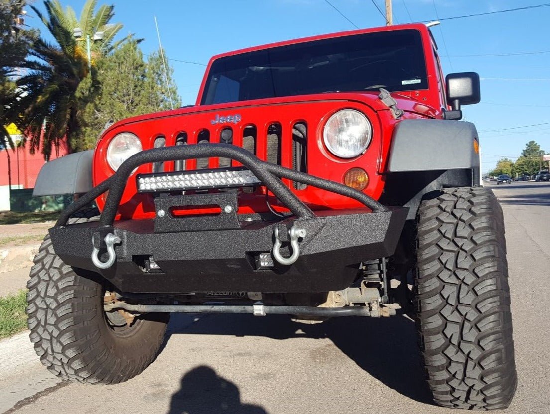 2007-2017 Jeep JK Wrangler Front Shovel Head Bumper - Iron Bull BumpersFRONT IRON BUMPER