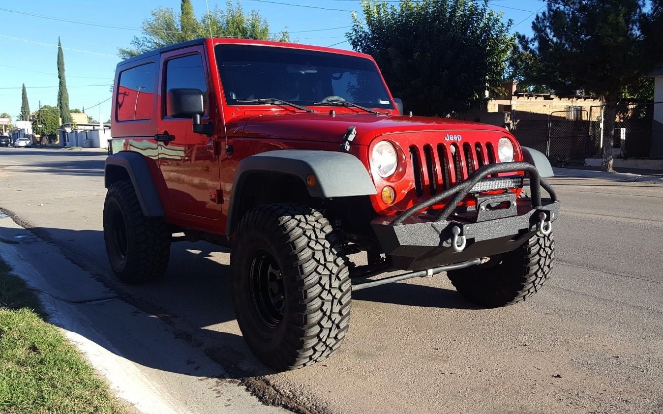 2007-2017 Jeep JK Wrangler Front Shovel Head Bumper - Iron Bull BumpersFRONT IRON BUMPER