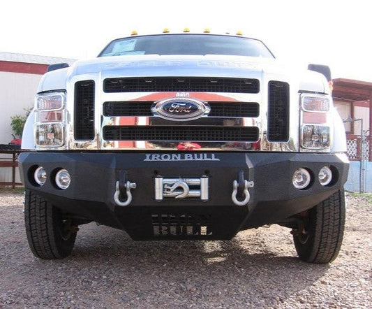 2008-2010 Ford F450/F550 Front Bumper With Fender Flare Adapters - Iron Bull BumpersFRONT IRON BUMPER