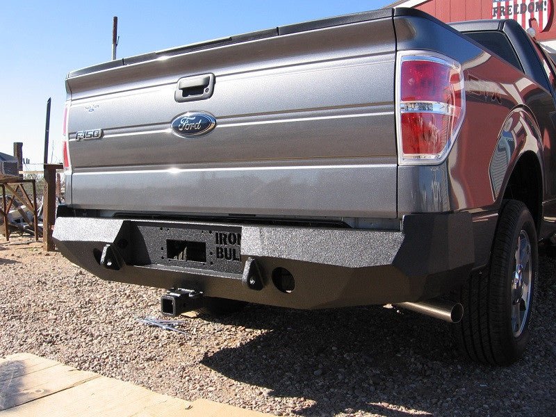 2009-2014 Ford F150 Rear Bumper | Parking Sensor Cutouts Available - Iron Bull BumpersREAR IRON BUMPER