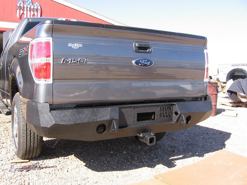 2009-2014 Ford F150 Rear Bumper | Parking Sensor Cutouts Available - Iron Bull BumpersREAR IRON BUMPER