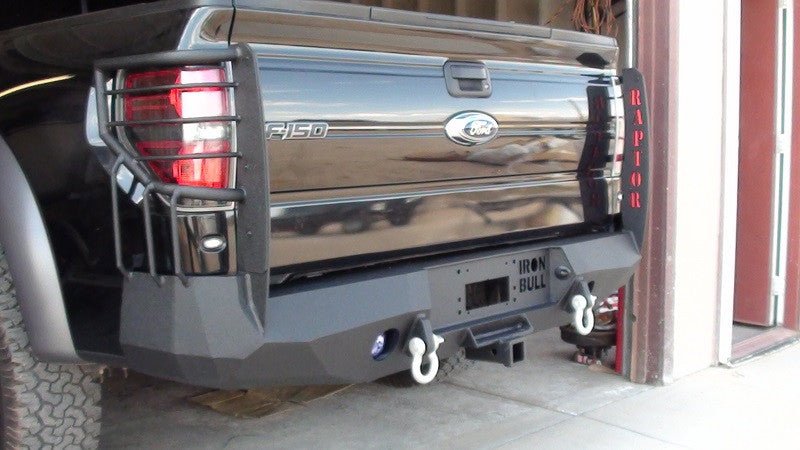 2010-2014 Ford Raptor Rear Bumper | Parking Sensor Cutouts Available - Iron Bull BumpersREAR IRON BUMPER