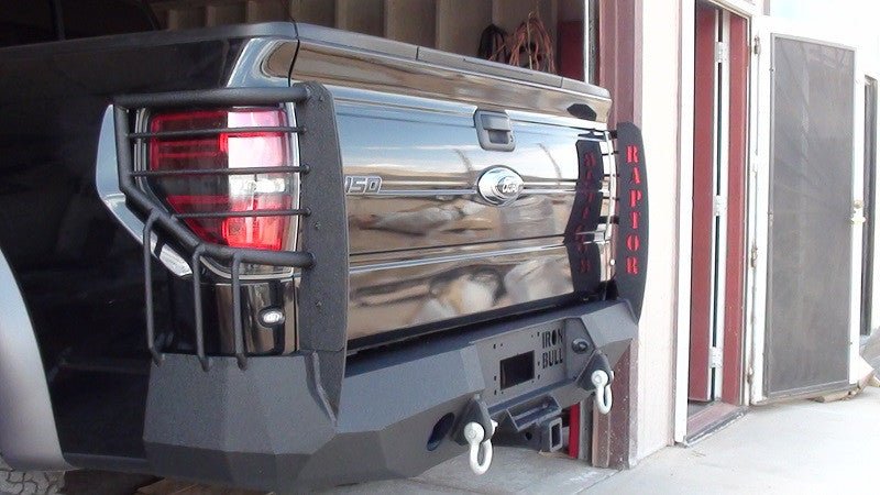 2010-2014 Ford Raptor Rear Bumper | Parking Sensor Cutouts Available - Iron Bull BumpersREAR IRON BUMPER