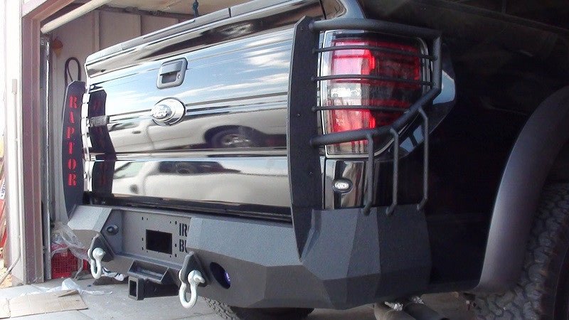 2010-2014 Ford Raptor Rear Bumper | Parking Sensor Cutouts Available - Iron Bull BumpersREAR IRON BUMPER