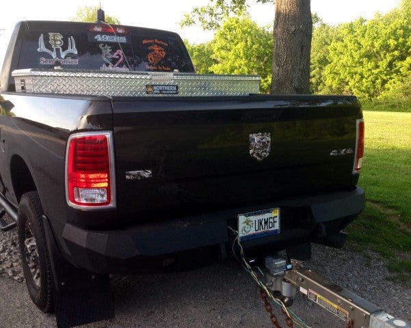 2010-2019 RAM 2500/3500 Rear Bumper | Parking Sensor Cutouts Available - Iron Bull BumpersREAR IRON BUMPER