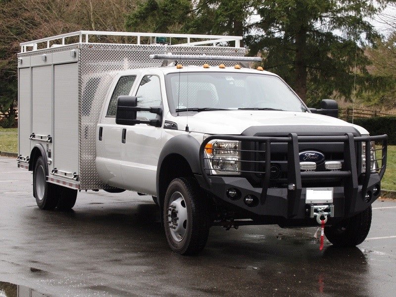 2011-2016 Ford F450/F550 Front Bumper With Fender Flare Adapters - Iron Bull BumpersFRONT IRON BUMPER