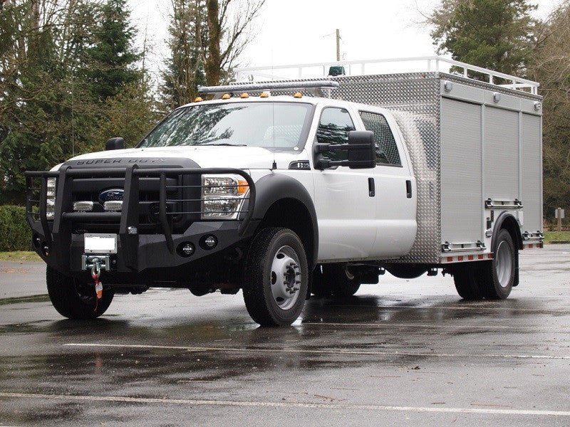 2011-2016 Ford F450/F550 Front Bumper With Fender Flare Adapters - Iron Bull BumpersFRONT IRON BUMPER