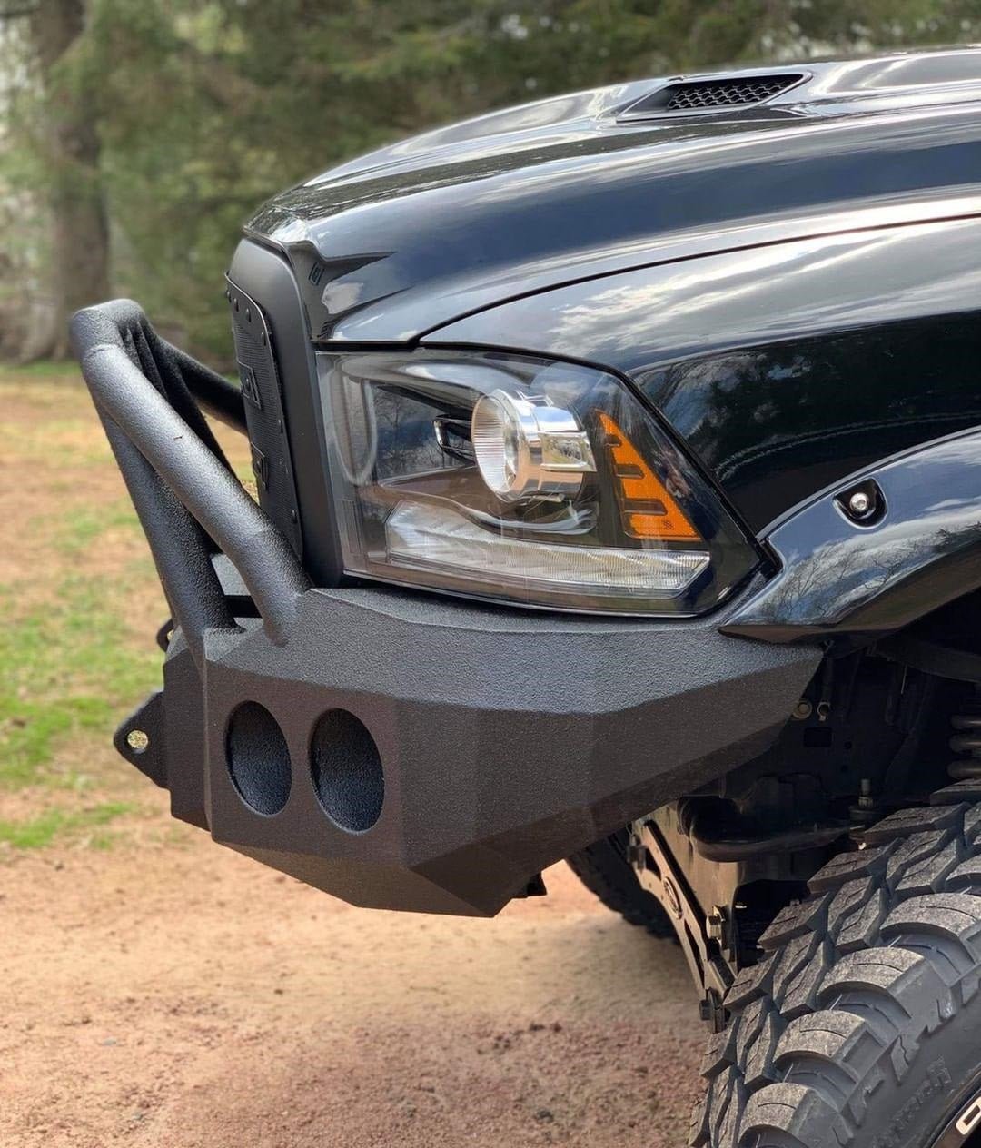 2013-2022 Classic Only RAM 1500 Sport Front Bumper | Parking Sensor Cutouts Available - Iron Bull Bumpers