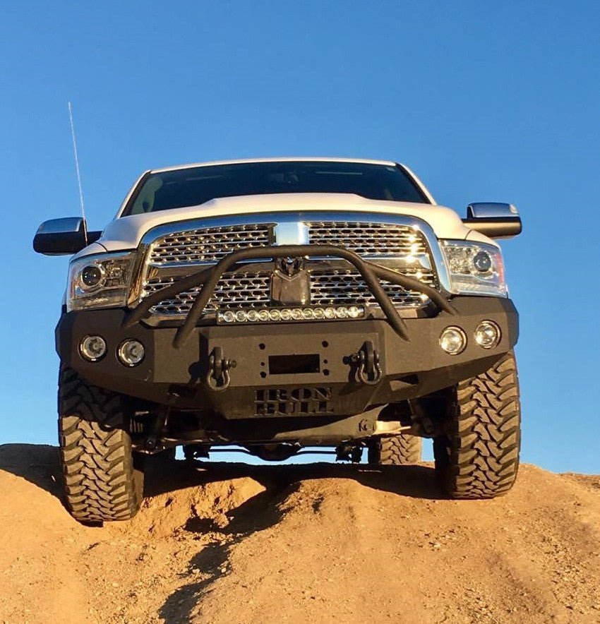 2013-2022 Classic Only RAM 1500 Sport Front Bumper | Parking Sensor Cutouts Available - Iron Bull Bumpers