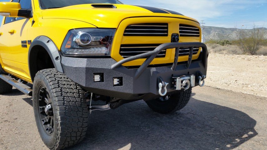 2013-2022 Classic Only RAM 1500 Sport Front Bumper | Parking Sensor Cutouts Available - Iron Bull Bumpers