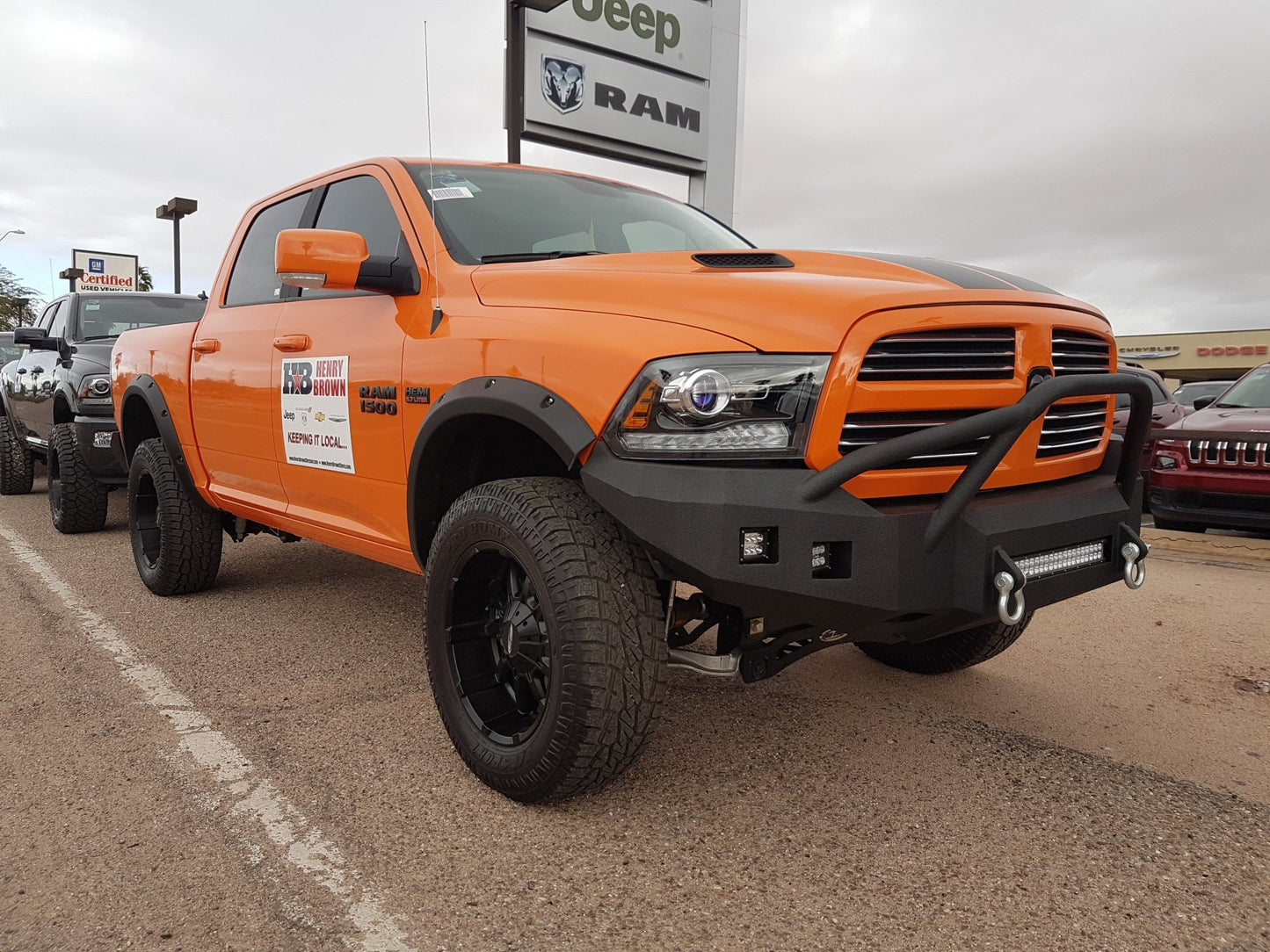 2013-2022 Classic Only RAM 1500 Sport Front Bumper | Parking Sensor Cutouts Available - Iron Bull Bumpers